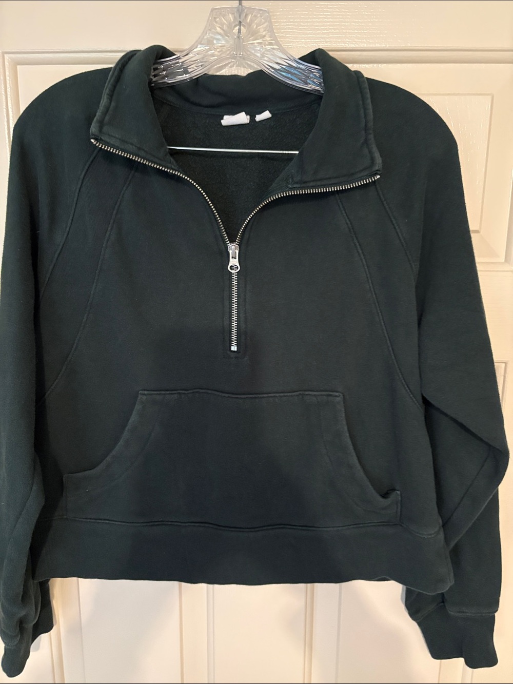 GAP Women's Dark Forest Green Half-Zip Pullover Hoodie